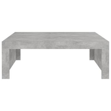 Stylish Concrete Grey Coffee Table - 100x100x35 cm