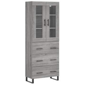 Highboard Grey Sonoma - Stylish Storage Solution | HipoMarket