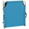 Folding Sun Lounger with Canopy - Turquoise & Blue | HipoMarket