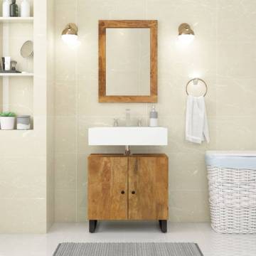 2 Piece Solid Wood Mango Bathroom Furniture Set