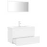 Stylish Bathroom Furniture Set - White Engineered Wood