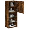 Stylish TV Cabinet with LED Lights in Smoked Oak - 40.5x30x102 cm