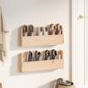 Wall-mounted Shoe Racks 2 pcs 59x9x23 cm Solid Wood Pine Colour natural Quantity in Package 2 Width 59 cm Number of 1 