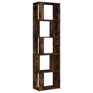 Book Cabinet Smoked Oak - Stylish Engineered Wood Storage