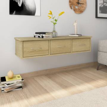 Wall-mounted Drawer Shelf Sonoma Oak - Stylish Storage Solution