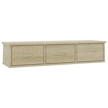 Wall-mounted Drawer Shelf Sonoma Oak - Stylish Storage Solution