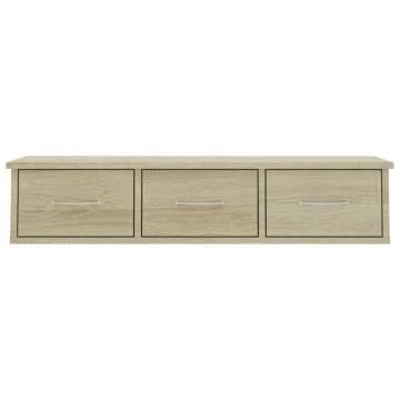 Wall-mounted Drawer Shelf Sonoma Oak - Stylish Storage Solution