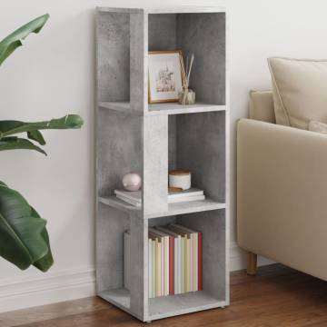 Stylish Corner Cabinet in Concrete Grey - 33x33x100 cm