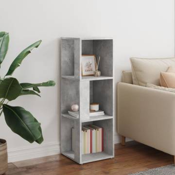 Stylish Corner Cabinet in Concrete Grey - 33x33x100 cm