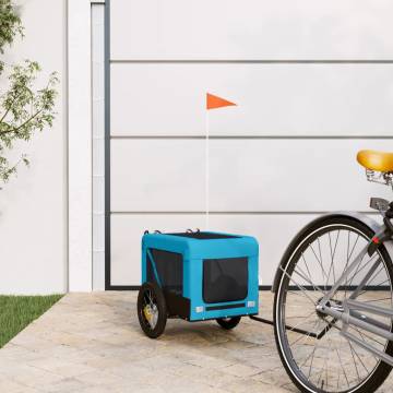 Pet Bike Trailer - Blue and Black Oxford Fabric & Iron | Hipo Market