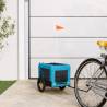 Pet Bike Trailer Blue and Black Oxford Fabric&Iron Colour blue Size 54.5 x 120 x 53 cm 