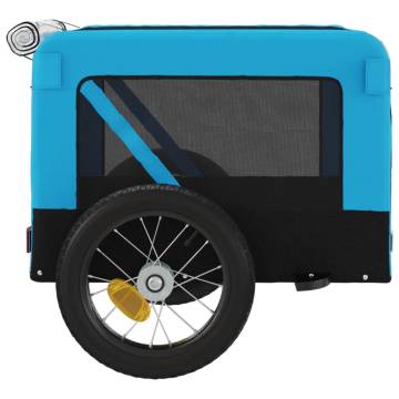 Pet Bike Trailer - Blue and Black Oxford Fabric & Iron | Hipo Market