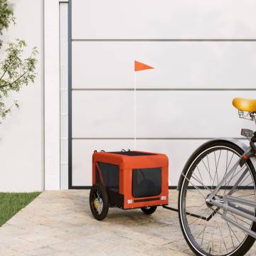 Durable Pet Bike Trailer - Orange & Black | Hipomarket UK