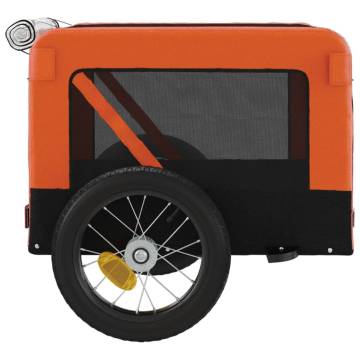 Durable Pet Bike Trailer - Orange & Black | Hipomarket UK