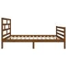 Honey Brown Solid Wood Pine Bed Frame 90x200 cm | HipoMarket