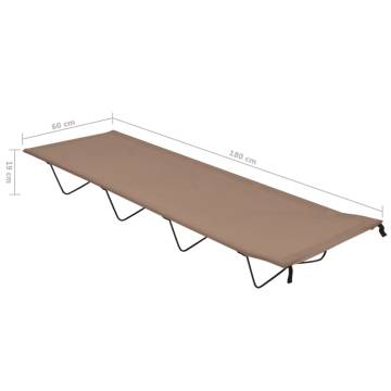 Camping Bed 180x60x19 cm - Durable Oxford Fabric & Steel