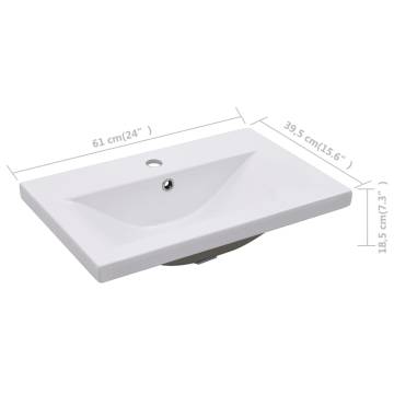 Sink Cabinet with Built-in Basin - Sonoma Oak & Ceramic