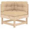 Stylish Corner Sofa with Cushions – Solid Pine Wood