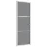 Interior Door 76x201.5 cm White ESG Glass & Aluminium