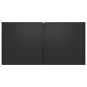 4 Piece Black Engineered Wood TV Cabinet Set | hipomarket.co.uk