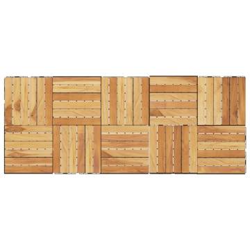 Decking Tiles 10 pcs 30x30 cm Solid Wood Teak - Buy Now