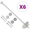 Earth Anchors 6 pcs 10x60 cm Galvanised Metal Quantity in Package 6 