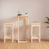 3 Piece Bar Set Solid Wood Pine Colour natural Number of 3 