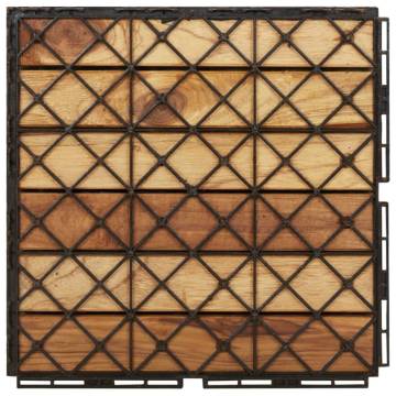 Decking Tiles 10 pcs 30x30 cm Solid Wood Teak - Buy Now