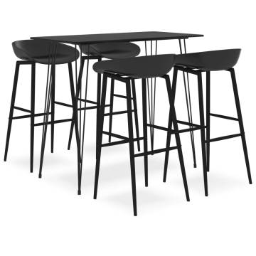 5 Piece Black Bar Set | Modern Design for Homes & Bars