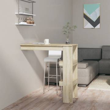 Sonoma Oak Wall Bar Table - Stylish & Sturdy | HipoMarket