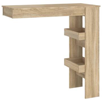 Sonoma Oak Wall Bar Table - Stylish & Sturdy | HipoMarket