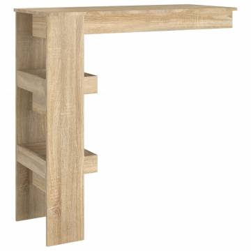 Sonoma Oak Wall Bar Table - Stylish & Sturdy | HipoMarket