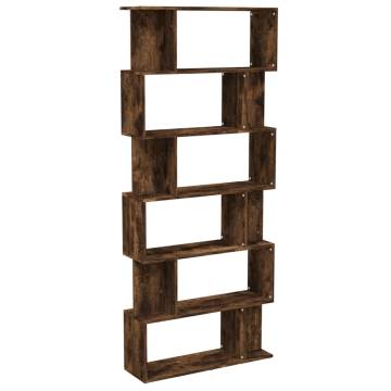 Smoked Oak Book Cabinet & Room Divider | 80x24x192 cm