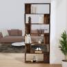 Smoked Oak Book Cabinet & Room Divider | 80x24x192 cm