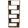 Smoked Oak Book Cabinet & Room Divider | 80x24x192 cm