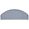 Carpet Stair Treads 15 pcs - Light Grey & Blue | Safe & Stylish