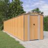 Light Brown Garden Shed 192x1021x223 cm - Galvanised Steel