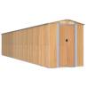 Light Brown Garden Shed 192x1021x223 cm - Galvanised Steel