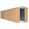 Light Brown Garden Shed 192x1021x223 cm - Galvanised Steel