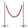 Stanchion Stand Rope Red and Silver Velvet Colour silver Quantity in Package 1 