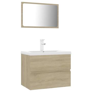 Stylish Bathroom Furniture Set - Sonoma Oak Engineered Wood