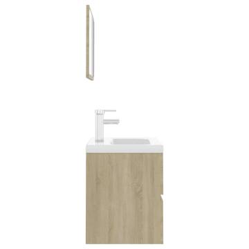 Stylish Bathroom Furniture Set - Sonoma Oak Engineered Wood