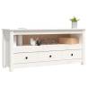 White Solid Pine TV Cabinet - Chic & Rustic Design | Hipo Market