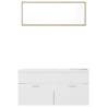 Stylish Bathroom Furniture Set - White & Sonoma Oak