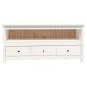 White Solid Pine TV Cabinet - Chic & Rustic Design | Hipo Market