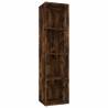 Stylish Smoked Oak Book & TV Cabinet - 36x30x143 cm