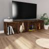 Stylish Smoked Oak Book & TV Cabinet - 36x30x143 cm