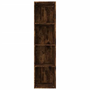 Stylish Smoked Oak Book & TV Cabinet - 36x30x143 cm