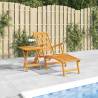 Outdoor Deck Chair with Footrest and Table Solid Wood Acacia Quantity in Package 1 Model armchair + table 