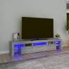 TV Cabinet with LED Lights Grey Sonoma 200x36.5x40 cm Colour grey sonoma Quantity in Package 1 Width 200 cm 